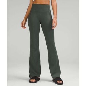 Lululemon Groove Super High Rise Split Hem Flare Pant Nulu Smoked Spruce